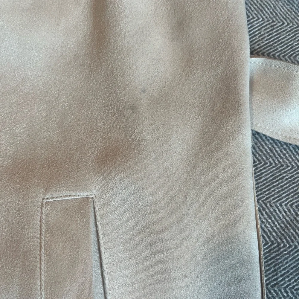 Zara Faux Suede Hooded and Belted Jacket